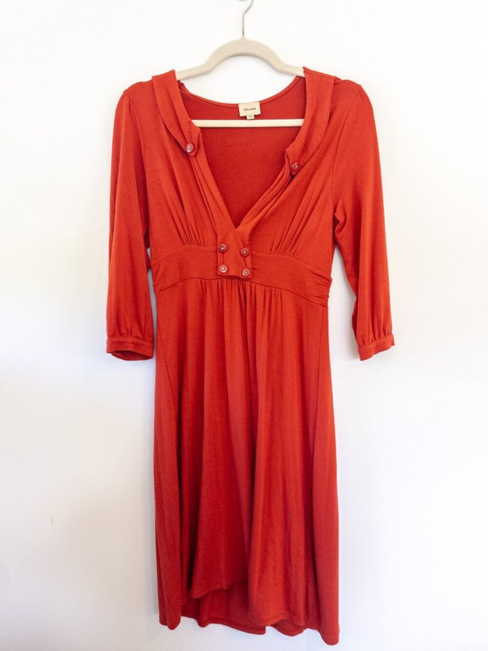 Ella Moss Red V-Neck Dress | Size XS